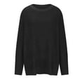 thumbnail image 5 of Long Sleeve Sweaters Shirts for Women Tunic Tops for Women Business Loose Fit Dressy Crew Neck Pullover Basic Sweaters for Women 2025 Black M, 5 of 6