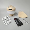 thumbnail image 6 of Camping Fan with Light & Remote, Portable Ceiling Fan for Tents, Canopy, Beach, RV, Car, Camper & Outdoor, Wireless Rechargeable Hanging Pop Up Tent Fans - 3 Speed Breeze & Timer, 6 of 10