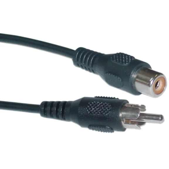 12 Ft Rca Audio Cable Single Extension Composite Male To Female Plug M/F New