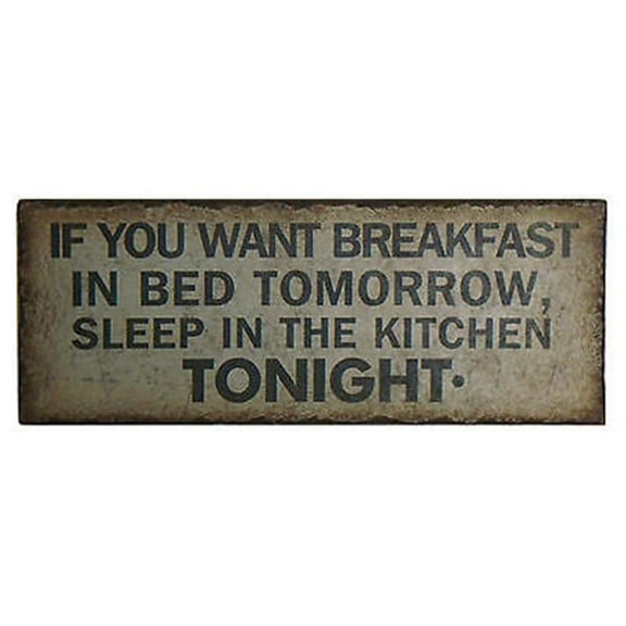 Cheungs FP-3803 If You Want Breakfast Wooden Wall Decor - 9 x 1.5 x 23.75 in.