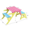 thumbnail image 4 of 2-in-1 Kids Table and Bench Set, Multi-Functional Arm Chair, Kids Picnic Table, All-In-One, Ideal for Arts & Crafts, Snack Time & More, Pink, 4 of 8