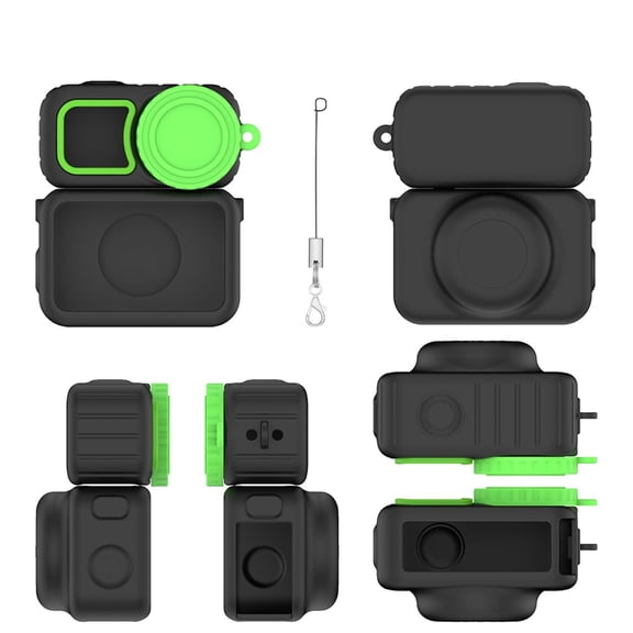 Silicone Protective Case and Lens Cover for DJI Osmo Nano Camera, Full Protection Protective Case Lens Cover with Lanyard for Nano Action Camera Protector Accessories Comfortable Grip Case