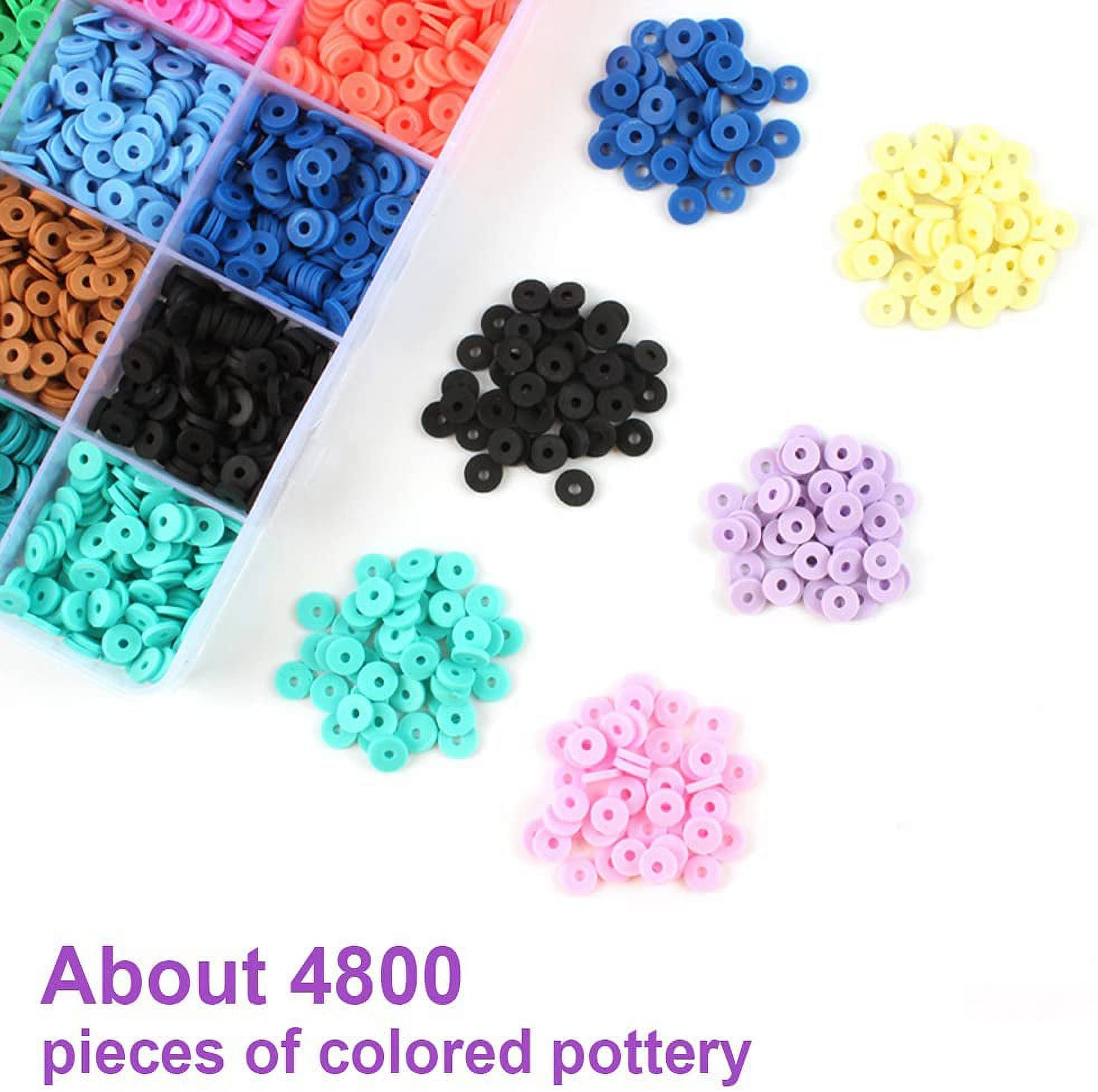 4600 PCS Clay Beads for Jewelry Making 24 Colors Polymer Flat Heishi Beads  for Bracelets Making Clay Beads Kit - China Clay Bead Kit and Clay Beads  price
