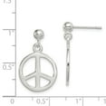 thumbnail image 2 of FB Jewels Sterling Silver Peace Sign Dangle Earrings, 2 of 2