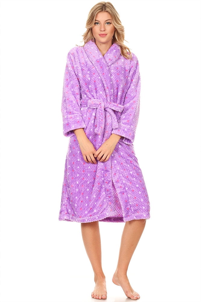 Fashion Brands Group 14069 Women Spa Robe Long Plush Bath Robe Super