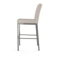 thumbnail image 3 of Amisco Perry Plus 30 In. Bar Stool - Cream Faux Leather / Metallic Grey Metal, 3 of 9