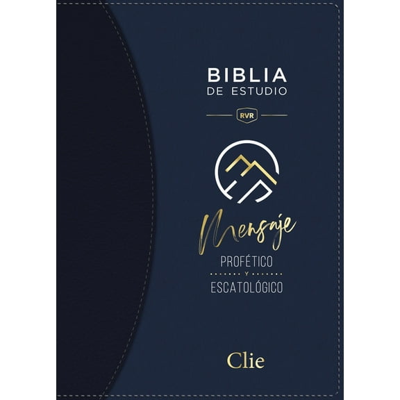 Rvr, Biblia de Estudio del Mensaje ProfÃ©tico Y EscatolÃ³gico, Leathersoft, Azul, Interior a DOS Colores, Con Ãndice, (Hardcover)