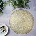 thumbnail image 2 of Efavormart 6 Pack 15" Gold Round Vinyl Placemats - Non Slip Dining Table Placemats with Spiked Design for Wedding, Party, Home, Hotel,Table Decoration, 2 of 5