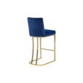 thumbnail image 4 of Homestock Country Cottage Navy Velvet Stool, 4 of 10