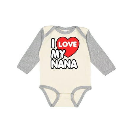 

Inktastic I Love my nana Gift Baby Boy or Baby Girl Long Sleeve Bodysuit