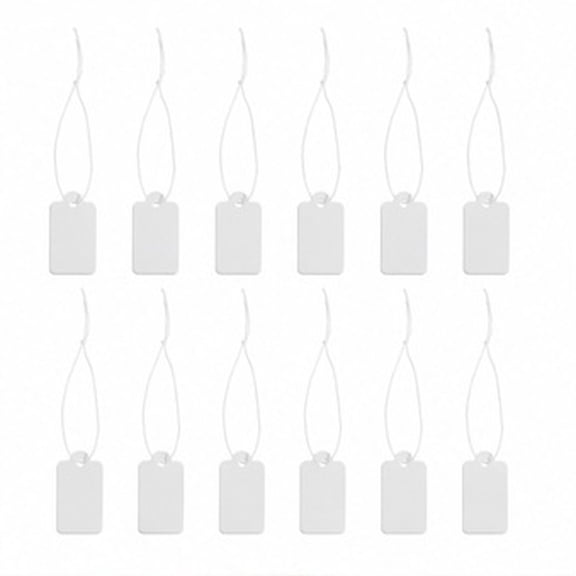 WASHWEPE Hanging Marking Tags for Jewelry - Durable, Easy to Write, White 500Pcs