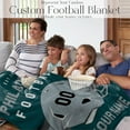 thumbnail image 5 of Personalized Throw Blanket for Football Fans - Ships Next Day - Made in USA - Custom Fleece Name Blanket - Ideal for Youth Football Players & Adults (60x80 Sherpa - Philadelphia), 5 of 5