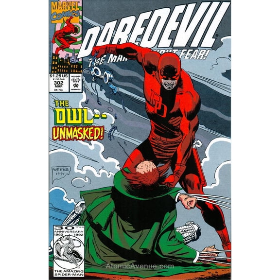 Daredevil #302 VF ; Marvel Comic Book