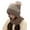 Khaki, variant on UDIYO Women Hat Twist Pattern Brimless Autumn Winter Korean Style Knitting Cap Scarf for Riding