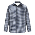 thumbnail image 5 of Stretch Fabric Checkered Long Sleeve Button Up Shirt for Men Classic Gingham Pattern Lapel Collar Regular Fit Lightweight Business Work Casual Easy Outfit Pairing Shirts 3XL, 5 of 6