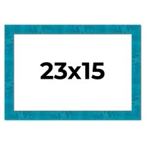 23x15 Frame Blue Teal Burl Wood Picture Frame | 1.75 Inch Moulding Width | Interior Frame Depth 0.5