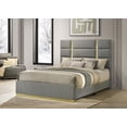 thumbnail image 2 of Coaster Ines 52" Contemporary Upholstered Fabric Queen Panel Bed in Gray, 2 of 9