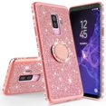 thumbnail image 2 of SOGA Cover Compatible for Samsung Galaxy S9 Plus Case, Galaxy S9 Plus Cute Girl/Women Shinny Rhinestone Bumper Sparkling Glitter Bling Diamond Cover for Galaxy S9 Plus with Ring Stand - Rose Gold, 2 of 5