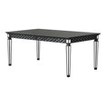 thumbnail image 4 of ACME Varian II Rectangular Wooden Top Dining Table in Black and Silver, 4 of 7