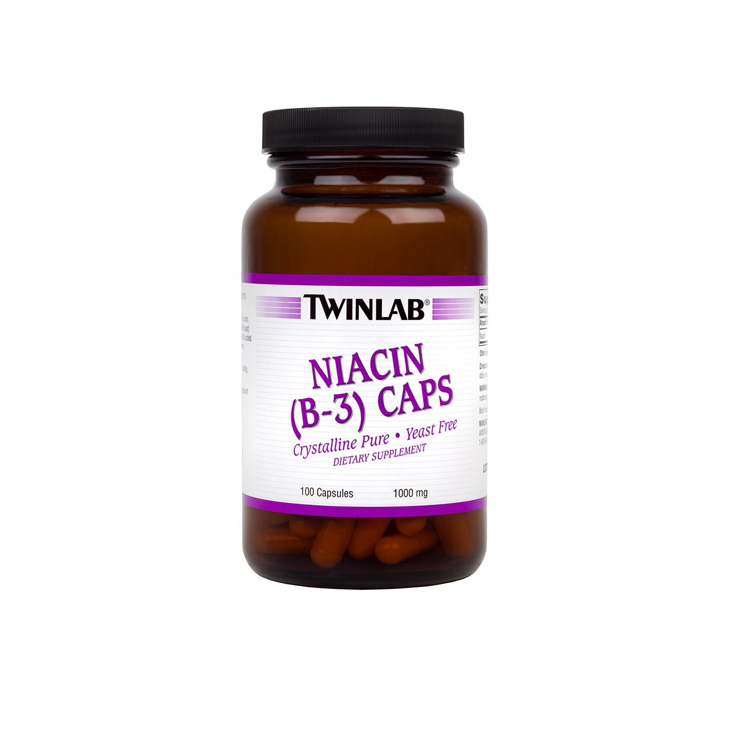 Twinlab Niacin B-3 1000 Mg Capsules, 100 Ct - Walmart.com