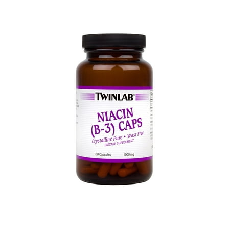 Twinlab Niacin B-3 1000 mg Capsules, 100 Ct