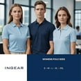 thumbnail image 5 of INGEAR Women's Short Sleeve Polo Shirts, Casual Collared Golf Tops, 2 Pack Blue L, 5 of 6