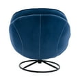 thumbnail image 4 of Comfy Reading Chair with Soft Seat Cushion and Backrest, Velvet Lounge Chair with Large Metal Base, 360-Degree Swivel Chair with Ottoman Set for Home Office, Living Room, Weight Capacity 250 LBS, 4 of 9