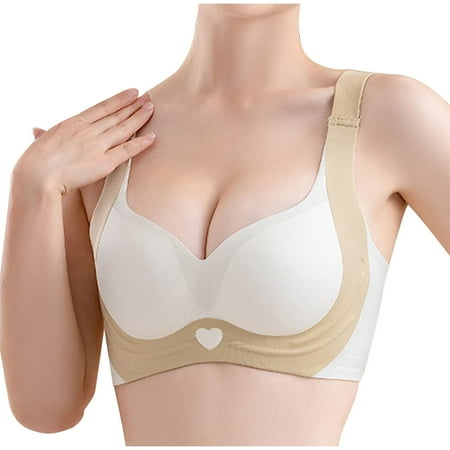 Tumotour Full Coverage Bras For Women Traceless Without Steel Ring Lace Gathering Push Up Nursing Accessory Breast Sagging Tank Top Bra Soft Lift Breathable Seamless Comfort Back Daily Bra