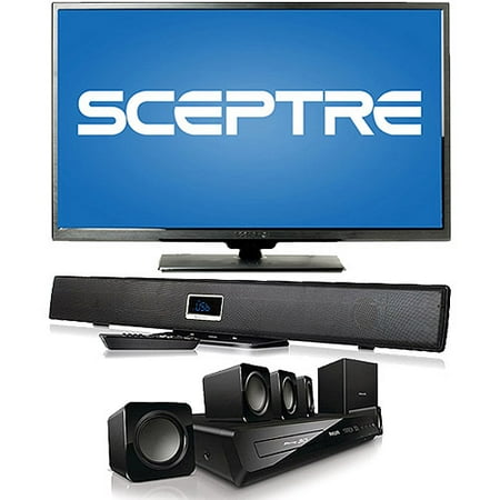 Sceptre X505BV-FMDR 50; 1080p 60Hz LED HDTV with Home Theater System or