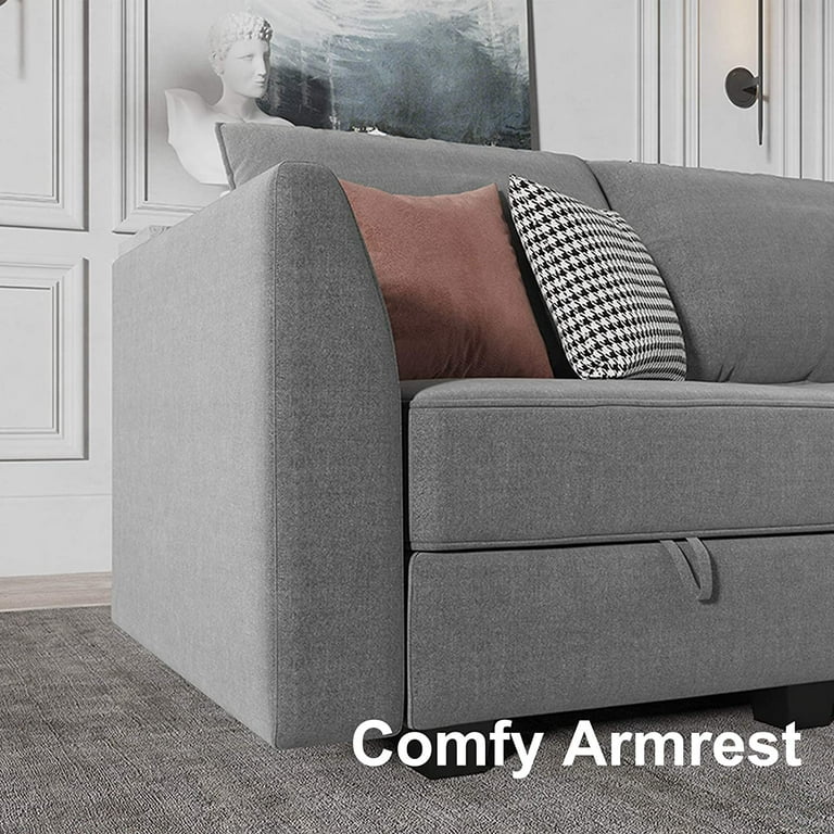 Free Shipping HONBAY Side Armrest Module for Modular Sectional Sofa Couch Pair of Armrests Grey Walmart Walmart