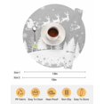 thumbnail image 6 of 15 Inch Round Placemats Set of 6, Grey Christmas Non Slip Heat Insulation PP Table Mats, Xmas Elk Tree Snowflake Forest Washable Place Mats for Kitchen Dining Party Table Decor, 6 of 7