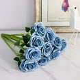 thumbnail image 5 of Artificial Rose 10pcs Open Flower Bouquet Faux Rose Stems for Wedding Arrangement, Bridal Bouquet, Centerpiece, Fake Faux Silk Flowers, 5 of 6