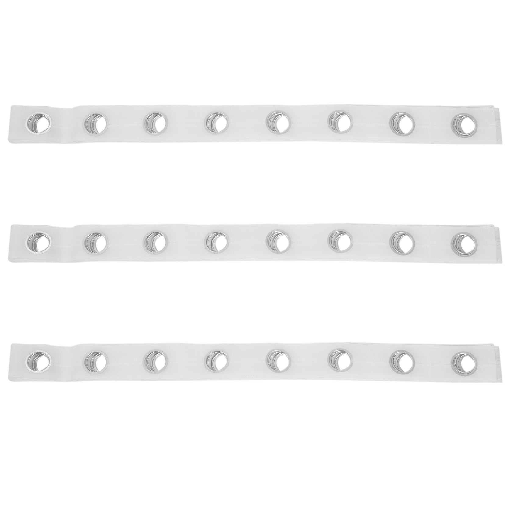 3x 5m Eyelet Curtain Tape 40 Rings Accessories Sewing Silver Curtains