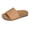 Khaki_006, variant on Women's Boho Woven Strap Flat Sandals, Breathable Cork Footbed Slides, Stylish Summer Shoes for Beach Trips and Casual Outings Khaki 8（EU-40）