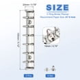 thumbnail image 2 of Uxcell A7 6 Hole Ring Binder Mechanisms, 2 Set 0.8" O Ring Replacement Binder Planner Loose Leaf Binding Spines with Switches for Organizers DIY Fill Paper Storage Folder, 19mm Silver, 2 of 7