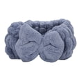 thumbnail image 1 of Diadema con lazo de vellón coral, fuerte absorción de agua, maquillaje, cosmética, accesorios para el cabello, azul, 1 of 14