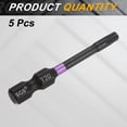 thumbnail image 3 of Uxcell 5pcs T20 Torx Impact Screwdriver Bit 1/4" Hex Shank 2" Long Magnetic No Hole, 3 of 7