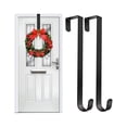 thumbnail image 3 of Gancho para puerta con colgador de corona para puerta navideña, 2 piezas de soporte de corona de metal, gancho para corona para puerta de entrada, gancho para corona navideña sobre el soporte de, 3 of 7