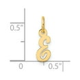 thumbnail image 2 of Auriga Fine Jewelry 14K Yellow Gold Script Letter E Charm for Women (L-15.7 mm), 2 of 6