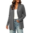 thumbnail image 3 of Aboser Lightweight Cardigan Sweaters for Women Long Sleeve Open Front Cardigans Thin Casual Plain Shrug Cardigan Breathable Soft Cover Ups for Dresses, 3 of 9