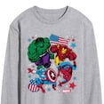 thumbnail image 3 of Marvel The Avengers - America Stickers Style - Adult Long Sleeve Graphic T-Shirt, 3 of 5
