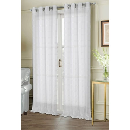 Dainty Home Metallica Window Curtain Panel Set Of 2 84 X 108