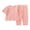Pink, variant on Huowey Baby Boy Girl Clothes Solid Color Cotton Short Sleeve Knitted Ribbed Shirt Pants Set Outfits Stylish Dailywear, 4-5 Years