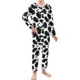 thumbnail image 2 of DISNIMO Black CowPrints Pajama Sets for Little Girls 2 Piece Set Sizes 7t for Kids Boys Pj Set Long Sleeve and Pants Set Sleepwear for Kids Night Wear Sleepwear Pjs Sets, 2 of 7