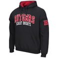 thumbnail image 2 of Men's Colosseum Black Rutgers Scarlet Knights Double Arch Pullover Hoodie, 2 of 3