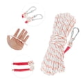 thumbnail image 3 of Ofertas Únicas 1 Pc Cuerda Trenzada para Ropa Exterior Doble Gancho Cuerda de Nylon Trenzada 20m Rojo Blanco, 3 of 5