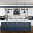 thumbnail image 3 of Henn&Hart 8" Blue/Polished Nickel Metal Pendant, 3 of 3