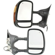 Geelife Tow Mirror Set For Ford Super Duty Left & Right Side Power Heated