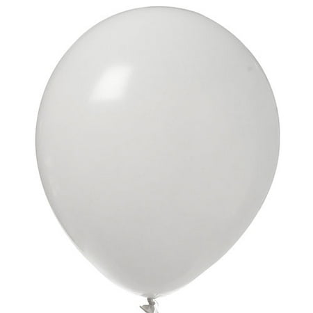 Shindigz 11" White Birthday Balloons, 100 Count
