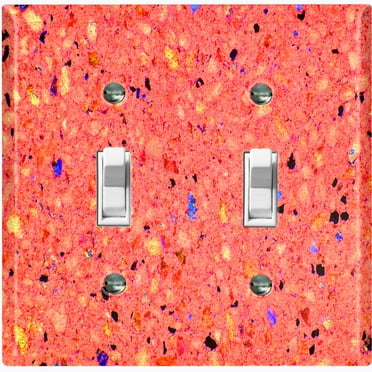 Metal Light Switch Plate Outlet Cover (Image of Marble Red MAR061)